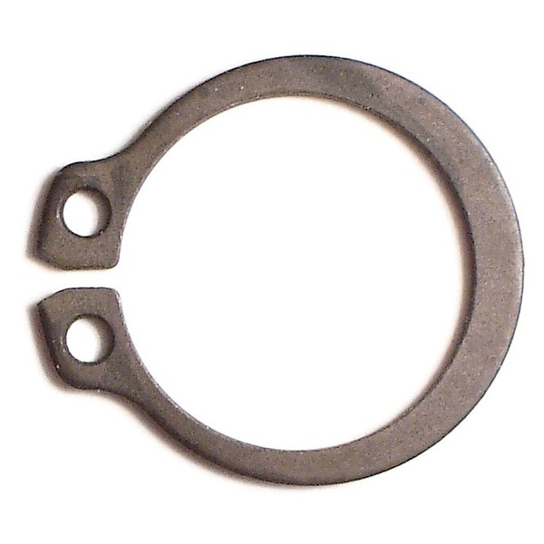 Midwest Fastener External Retaining Ring, Steel Plain Finish, 18 mm Shaft Dia, 6 PK 32405